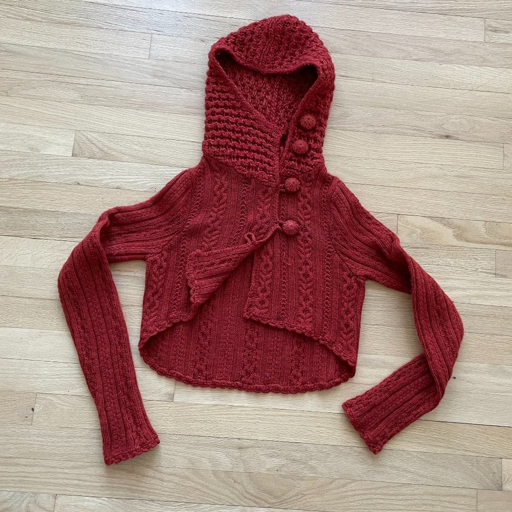 Anthropologie Crop Sweater Hoodie